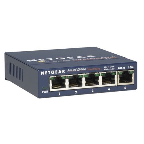 Netgear FS105 Unmanaged network switch L2 Fast Ethernet (10/100) Blue