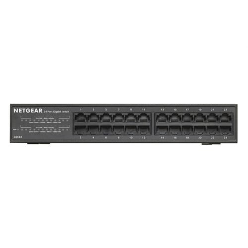 Netgear GS324 Unmanaged network switch Gigabit Ethernet (10/100/1000) 1U Black