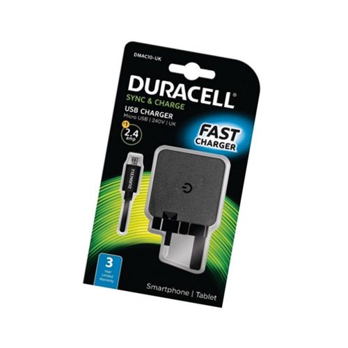 Duracell DMAC10-UK Indoor Black mobile device charger