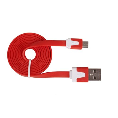 Urban Factory Cable Flat USB to Micro USB - Red 1m