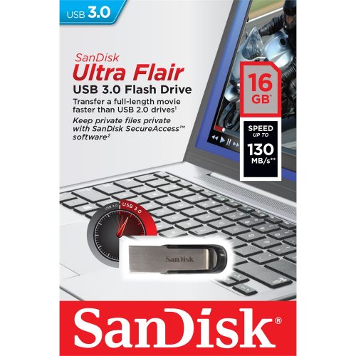 SanDisk 16GB Ult Flair USB 3.0 Flash/Dr
