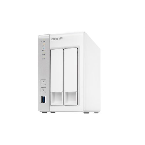 QNAP TS-231P 4TB (2 X 2TB WD RED) NAS Tower Ethernet LAN Grey, White