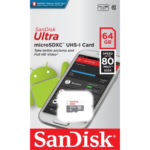 SanDisk 64GB Ultra microSD UHS-1 Card