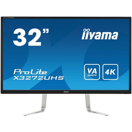 iiyama ProLite X3272UHS-B1 32 4K Ultra HD LED Matt Flat Black, Silver computer monitor LED display