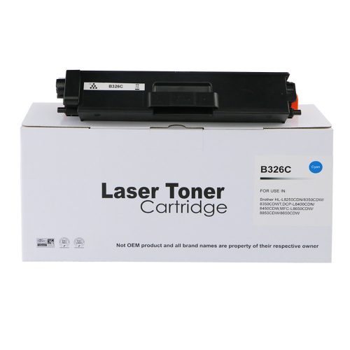 Compatible with Brother HLL8250 Hi Yld Cyan Toner Ctg TN326C