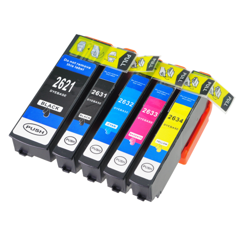 Compatible for Epson 26XL T2636 High Cap Multipack of 5 Inks [E2621/T2631/2/3/4]