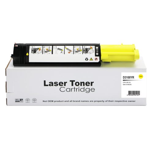 Remanufactured for Dell 3100CN Yellow Hi Yld Toner Ctg 593-10063