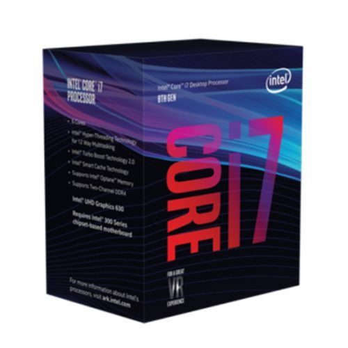 Intel Core ® ™ i7-8700K Processor (12M Cache, up to 4.70 GHz) 3.7GHz 12MB Smart Cache Box processor