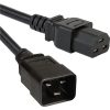 IEC (C21) to IEC (C20) 16 Amp Extension Cable Black 1.8m