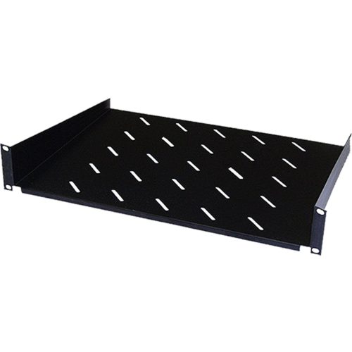 2u 400mm Cantilever Vented Shelf (Black) (20kgs)