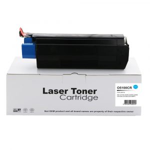 Remanufactured for OKI C5300 Cyan Toner 42127407