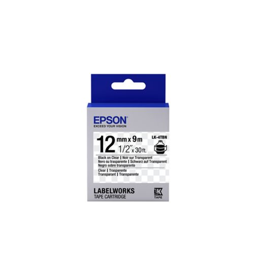 Epson Label Cartridge Transparent LK-4TBN Black/Transparent 12mm (9m)